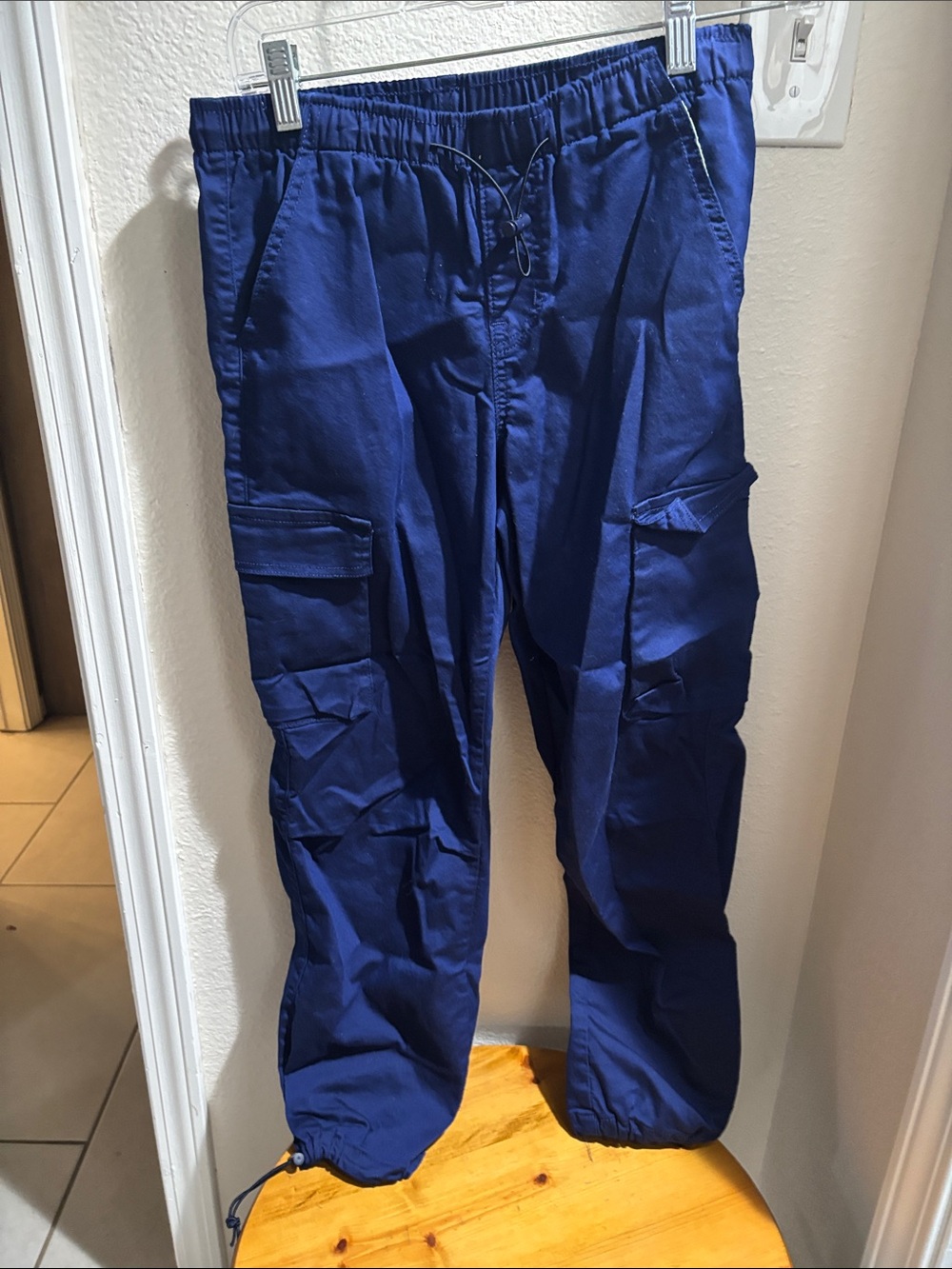 VIP Men's Blue Cargo Drawstring Pants 5/27